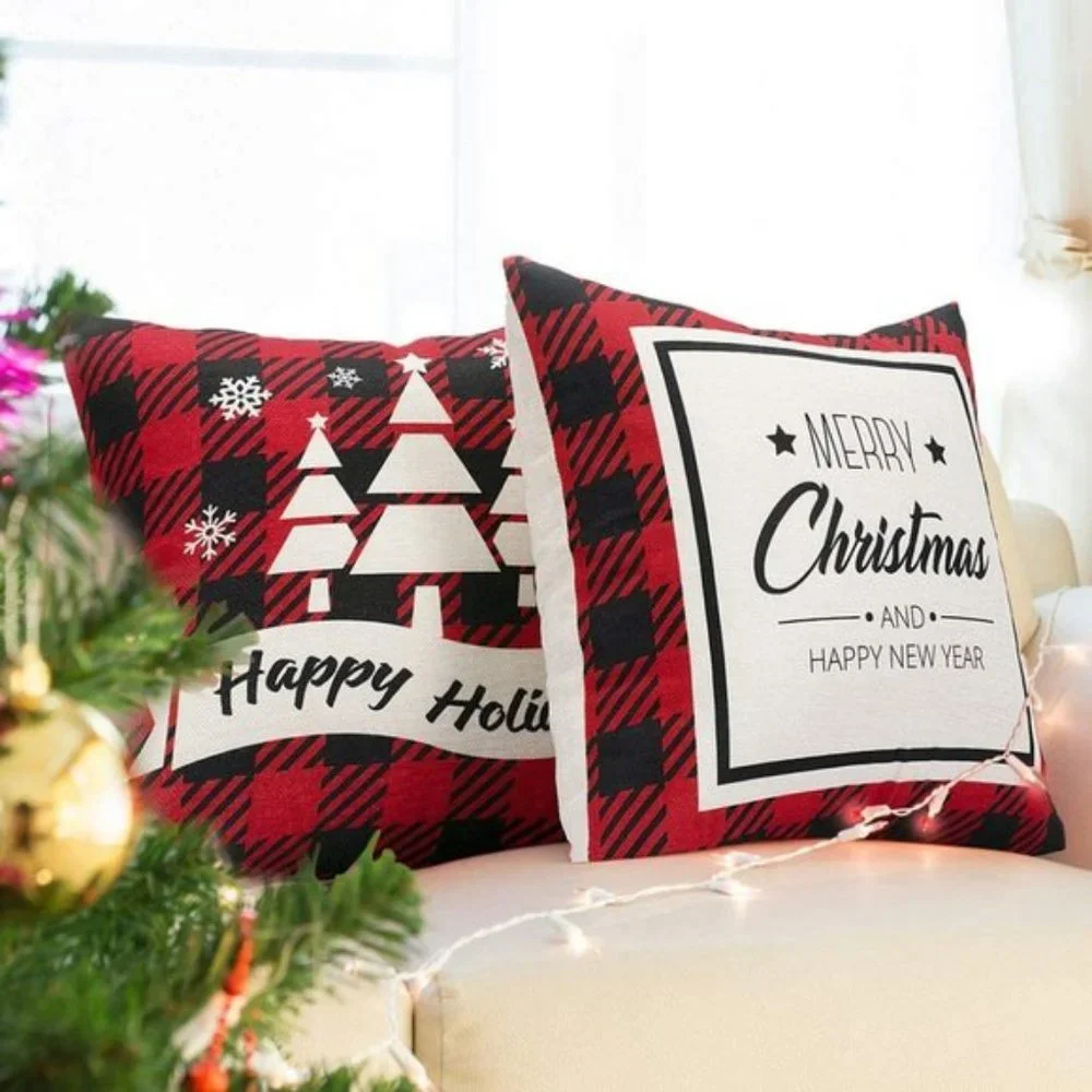 Decorative Holiday Throw Pillow Covers Set of 4